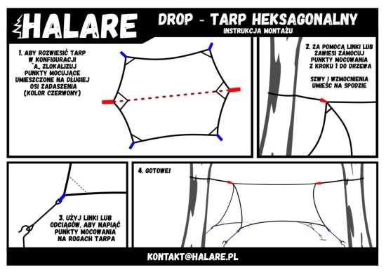 Płachta Biwakowa Tarp Halare Drop Olive
