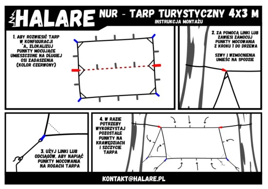 Płachta Biwakowa Tarp Halare Nur Olive