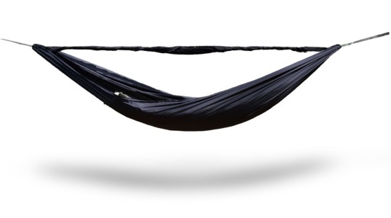 Hamak z Moskitierą Halare Tarpan Black Double Bottom z kieszenią na materac lub karimatę