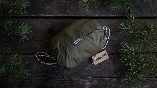 Hamak z Moskitierą Halare Tarpan Olive Double Bottom z kieszenią na materac lub karimatę