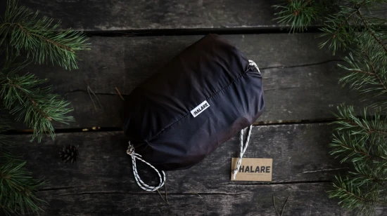 Hamak z Moskitierą Halare Tarpan Black Double Bottom z kieszenią na materac lub karimatę